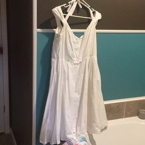 Hell Bunny Vixen Eveline White 50s Dress